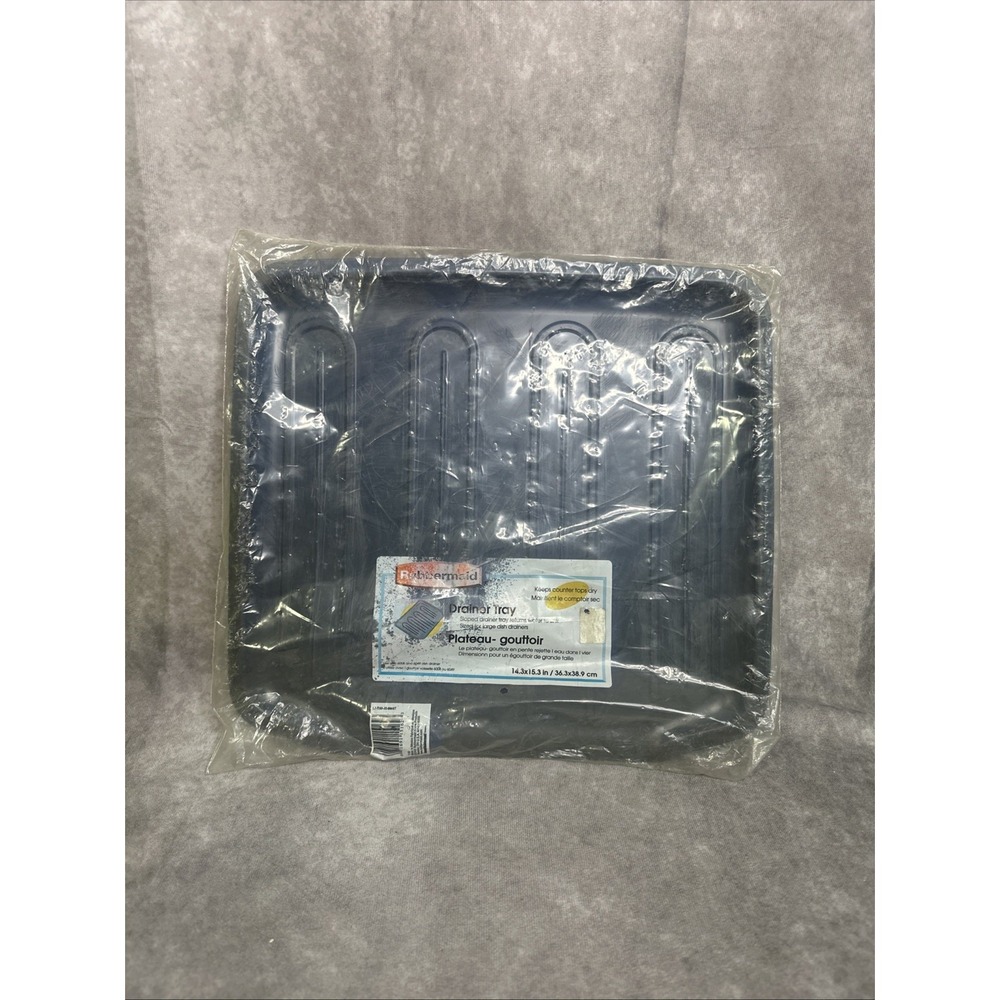 Rubbermaid 1180 Dish Drainer Tray Blue Mist New NOS 14.3x15.3